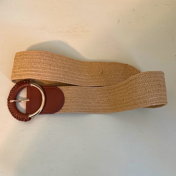 Tan Woven Belt with Brown and Gold - Picture 1 of 1